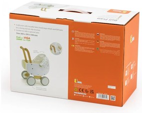 Viga drewniany wózek dla lalek z gondolą