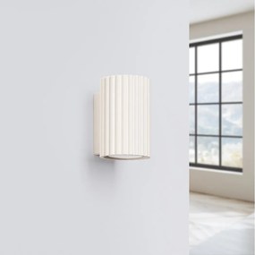 Lampa ścienna minimalistyczny Gloow, aluminium - 1 źródło światła 4000K - L.6.5 x H.10 cm - beżowy