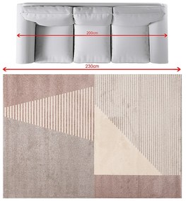 Dywan Sevilla paper white/dusty rose 160x230cm