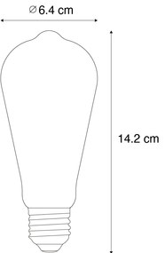 Set van 5 E27 LED lampen filament ST64 helder 4W 470 lm 2700K
