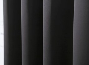Zasłona OXFORD LIGHT 140x250 cm, czarna Zawieszanie: Taśma z wiązaniami