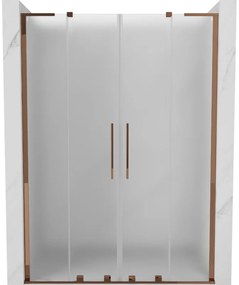 Mexen Velar L Duo drzwi prysznicowe rozsuwane 150 cm, szron, różowe złoto - 871-150-003-32-60