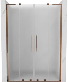 Mexen Velar L Duo drzwi prysznicowe rozsuwane 150 cm, szron, różowe złoto - 871-150-003-32-60