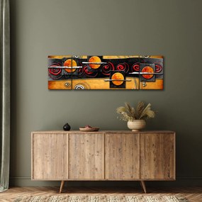 Abstrakcyjny obraz - Planety (170x50 cm)