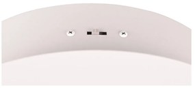 Biała lampa sufitowa LED z metalowym kloszem Nala – Trio Select