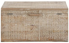 Skrzynia z litego drewna mango w naturalnym kolorze 45x50 cm Malati – Støraa