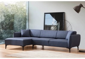 Niebieska sofa narożna Belissimo, lewy narożnik – Balcab Home