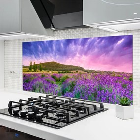 Szkło do Kuchni na Ścianę Alpejska Łąka W Kwiatach