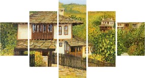 Obraz - Domki letniskowe w lecie (125x70 cm)