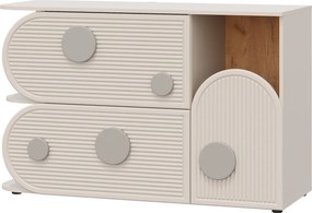 Kaszmirowa komoda do pokoju dziecięcego z 2 szufladami D6-E35