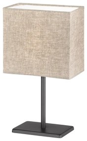 Czarno-beżowa lampa stołowa z tekstylnym kloszem (wysokość 30 cm) Kate – Fischer &amp; Honsel