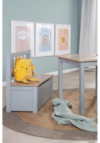 Szarobrązowa ławka dziecięca Woody – Roba