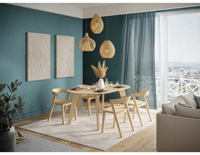 Stół z blatem w dekorze dębu 100x180 cm Lago – TemaHome