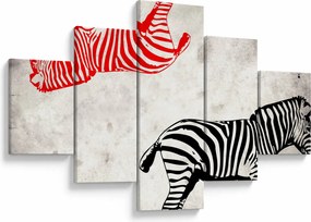 Obraz - Zebry (125x70 cm)