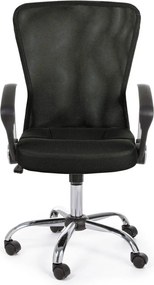 Czarne tapicerowane krzesło biurowe Brisbane – Yes Everyday