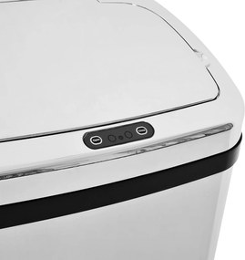 Kosz na śmieci stalowy automatyczny 50l homcom