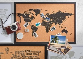 Tablica korkowa na notatki World, 60x40 cm, ZELLER