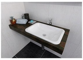 Biała umywalka z kompozytu mineralnego 55x36 cm Japura – Sapho