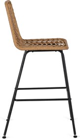 Hoker Rattanowy JERRY Ogrodowy Krzesło Barowe Boho