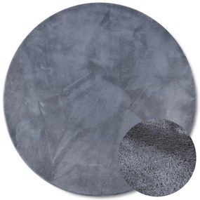 Dywan pluszowy Leon Villeroy &amp; Boch antracytowy 160 cm x 160 cm koło