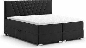 Łóżko kontynentalne Scala boxspring z pojemnikiem materac bonellowy 140/160/180x200