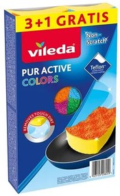 Vileda PUR active Colors gąbka 3+1 szt.