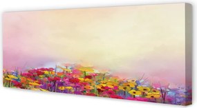 Obraz drukowany na płótnie Obraz Kwiatów na Tle Nieba