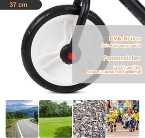 HOMCOM Rowerek Biegowy 2 w 1 Dla Dzieci Z Kółkami Podporowymi i Pedałami 2-5 Lat PP Czarny | Aosom PL