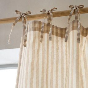 Beżowa zasłona 140x183 cm Zanzibar Woven Stripe – Pineapple Elephant