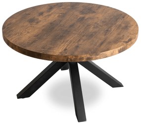 Stolik Kawowy LINCOLN 80 cm Dąb Rustykalny/Czarny Loft