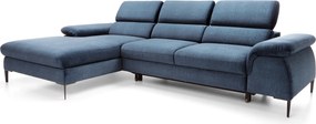 Masseno Narożnik MESTO z funkcją spania i pojemnikiem na pościel Narozniki L, Rozkładana sofa - Niebieski, VOGUE 13