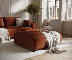 Puf w tkaninie szenilowej Zanzibar - 110x110 cm - miedziany