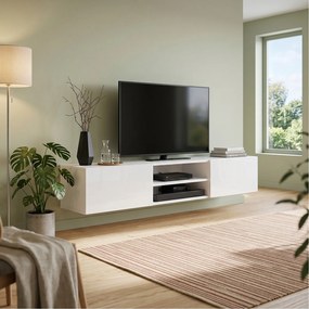 Szafka RTV wisząca GLOSSIA 120 cm do Salonu pod Telewizor - Biały
