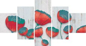 Obraz - Maki - nafta (125x70 cm)