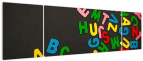 Obraz - kolorowe litery (170x50 cm)