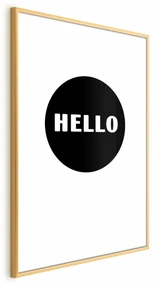 Plakat Na dzień dobry 60x90 cm z ramą złotą z marginesem ARTGEIST B