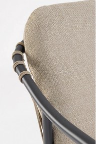 Jasnobrązowe metalowe krzesło ogrodowe Edvige – Bizzotto