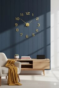 Glamour Złoty Zegar Ścienny 100 Cm T5-C59