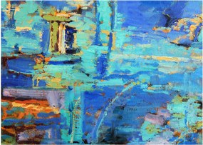 Obraz - Abstrakcyjny obraz olejny (70x50 cm)