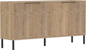 Komoda – 150 cm x 75 cm x 36 cm – Dąb szafirowy – Płyta wiórowa