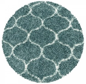 Dywan shaggy Salsa koniczyna niebieski 120 cm x 120 cm  koło
