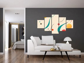 Obraz - Minimalistyczna kolorowa ilustracja (125x70 cm)