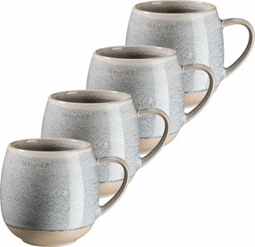 Zestaw 4 kubków AQUATA – 355 ml, szary, 355 ml