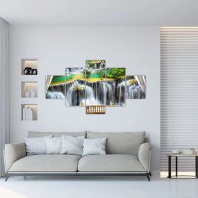 Obraz - Widok magicznych wodospadów (125x70 cm)