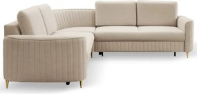 Narożnik LAREN nowoczesna sofa z funkcją spania pojemnik na pościel prawa strona CASTEL 15 251x251x85 cm