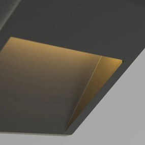 Zestaw 2 nowoczesnych lamp ściennych ciemnoszarych w tym LED - Gem 2