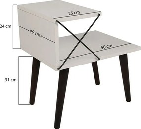 Szafka nocna Cross Travertine and Black