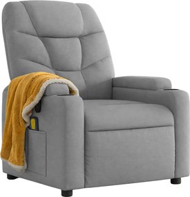 Jasnoszary Fotel Z Masażem I Pilotem F3-R93