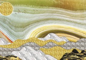Fototapeta - Złote słońce (196x136 cm)