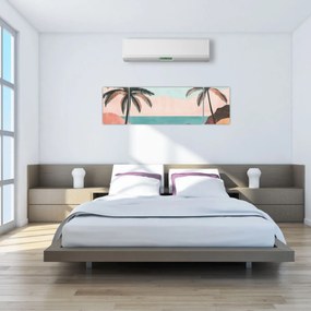 Obraz - Palmy nad morzem (170x50 cm)